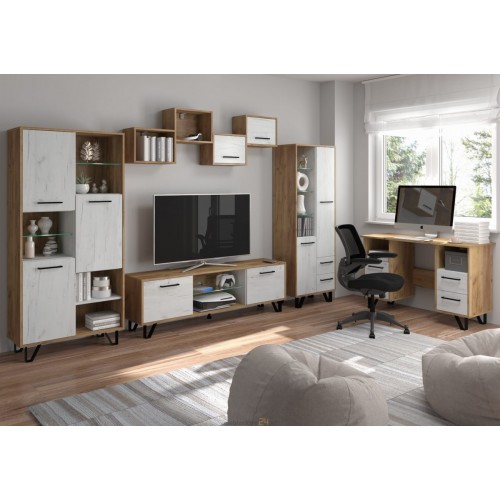 Mēbeļu komplekts BOSS 2, Craft zelts/Craft balts
